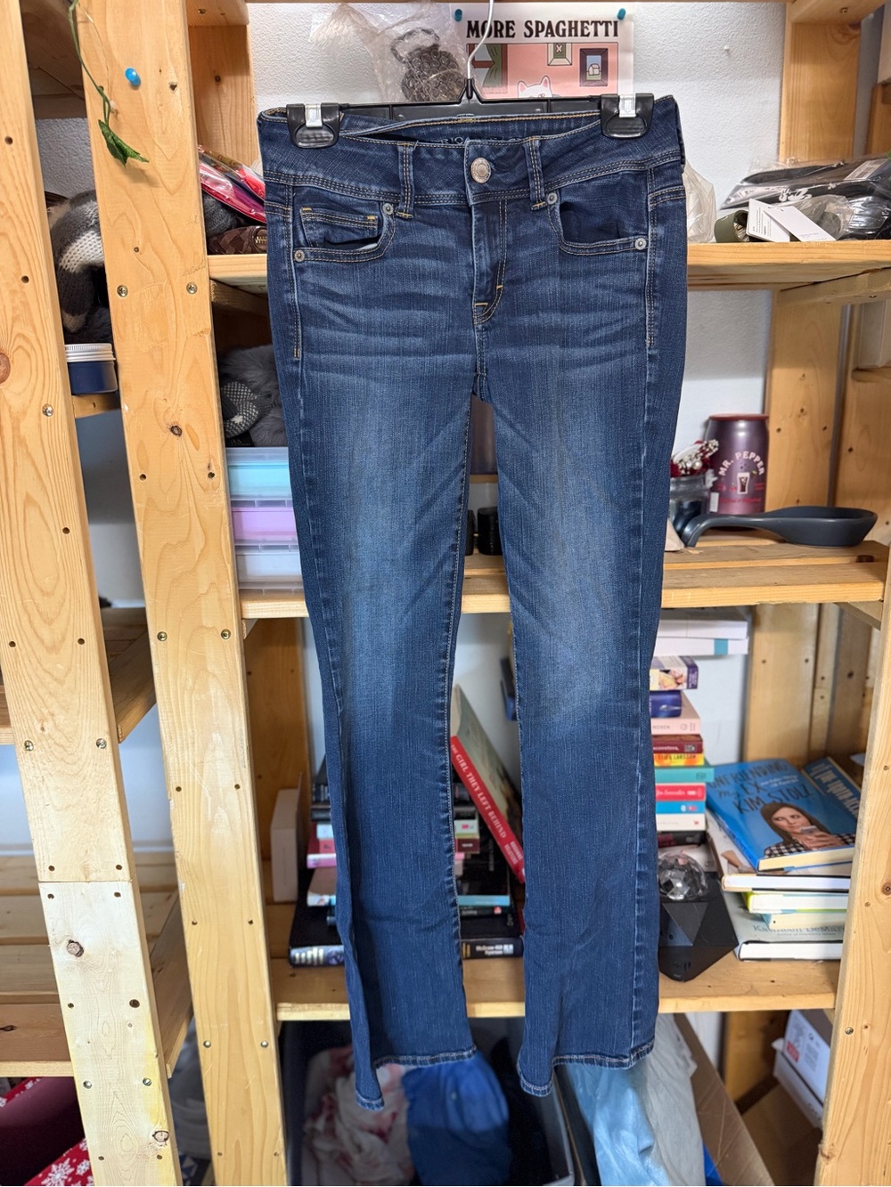 Low rise  Dark Blue Stretch Jeans - kick boot